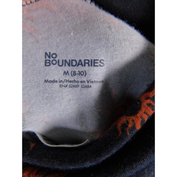 No Boundaries Leggings Womens Medium Navy Orange Halloween Celestial Print Bats - Picture 9 of 11